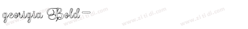 georigia Bold字体转换